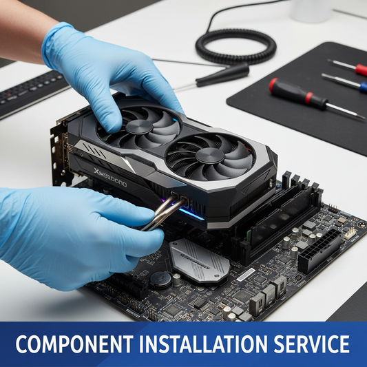 PC component installation with graphics card